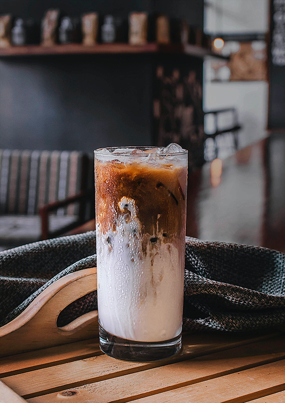 a cold brew coffee on a table