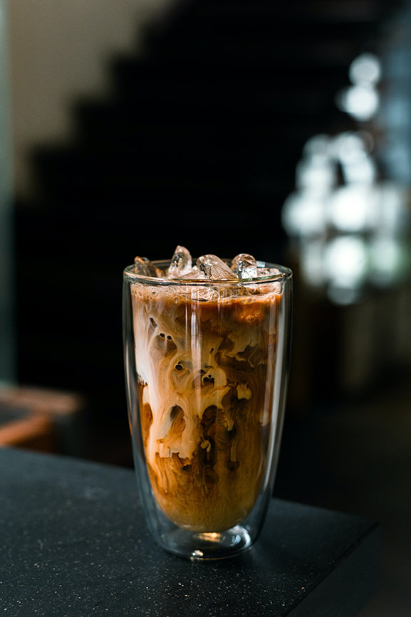 cold brew with coffee milk ice